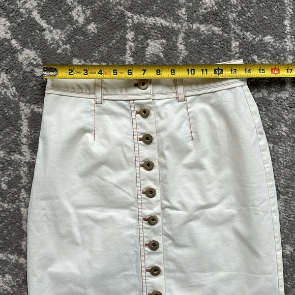 Kate Spade button down ivory white mini skirt - Picture 12 of 13